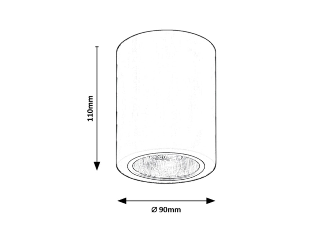 Spot soffitto esterno nero opaco E27 25W Kobald Rabalux