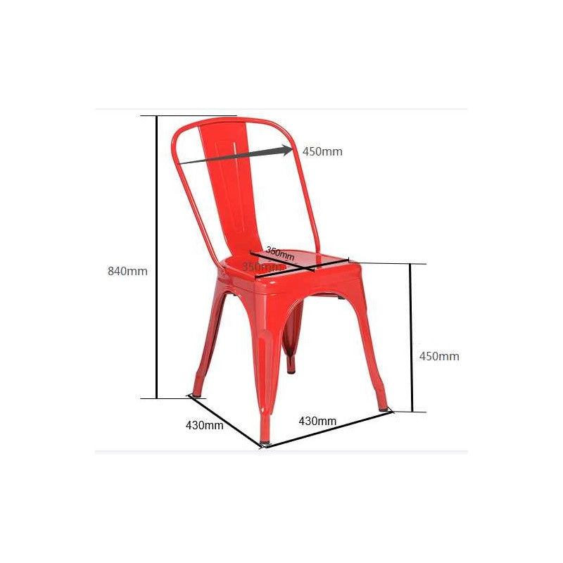 Sedia Ferro New Bristol Nero Cm 43x43h45/84