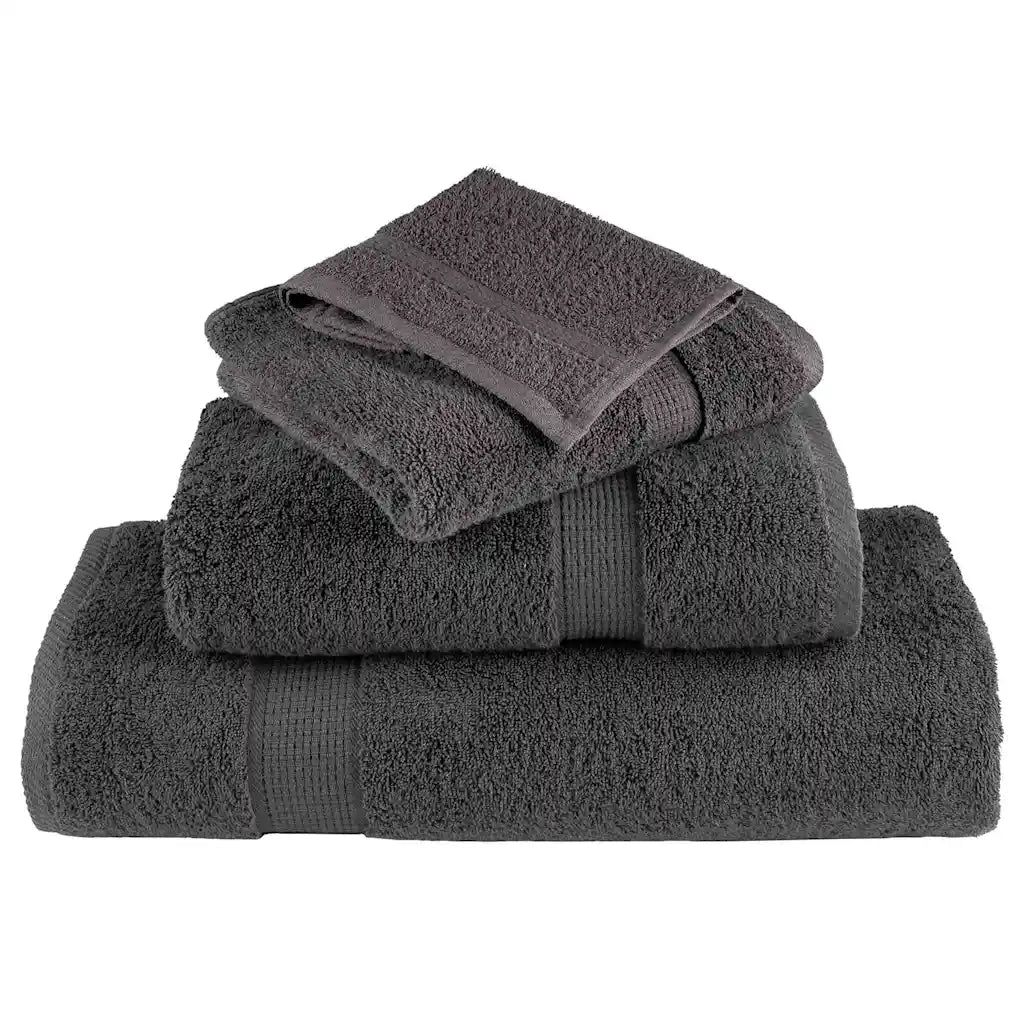 Asciugamano per Ospiti SOLUND 4 pcs Antracite 15 x 21 cm 137145