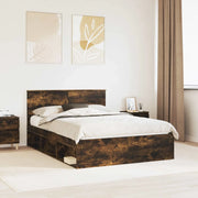 Struttura del letto Rovere fumé 140 x 190 cm Pino massello 3410604