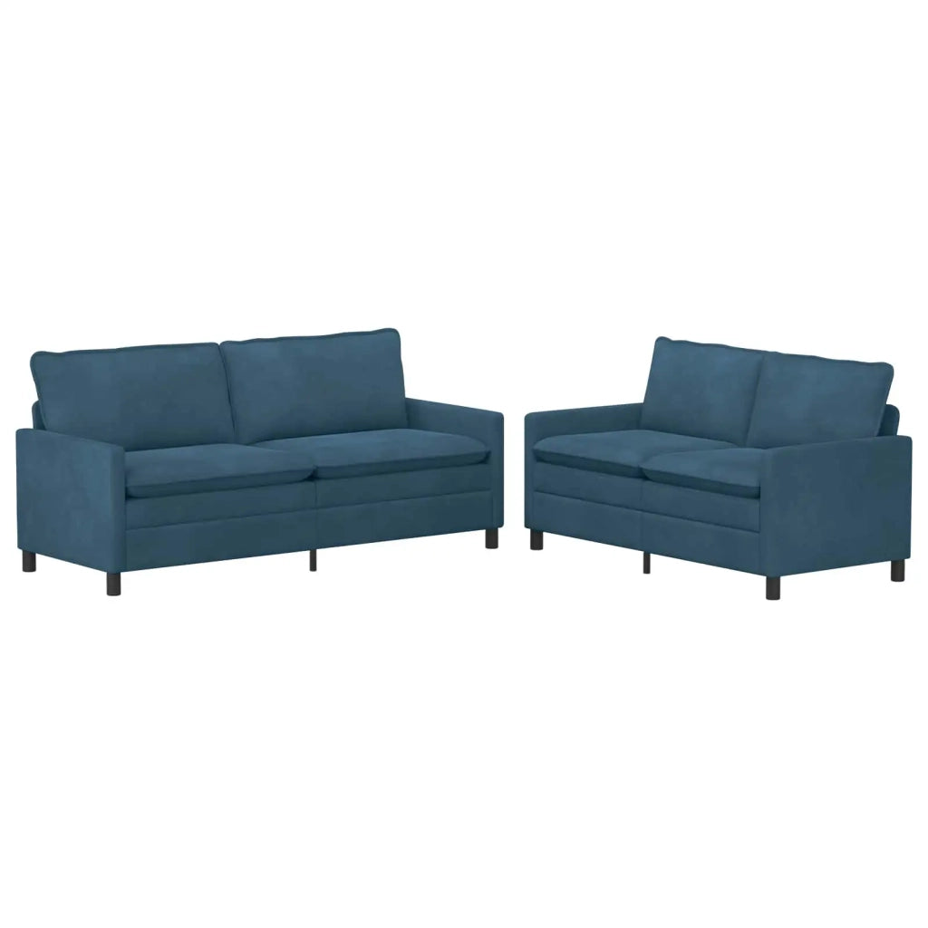 Set di divani 2 pcs Blu Velluto 3417153