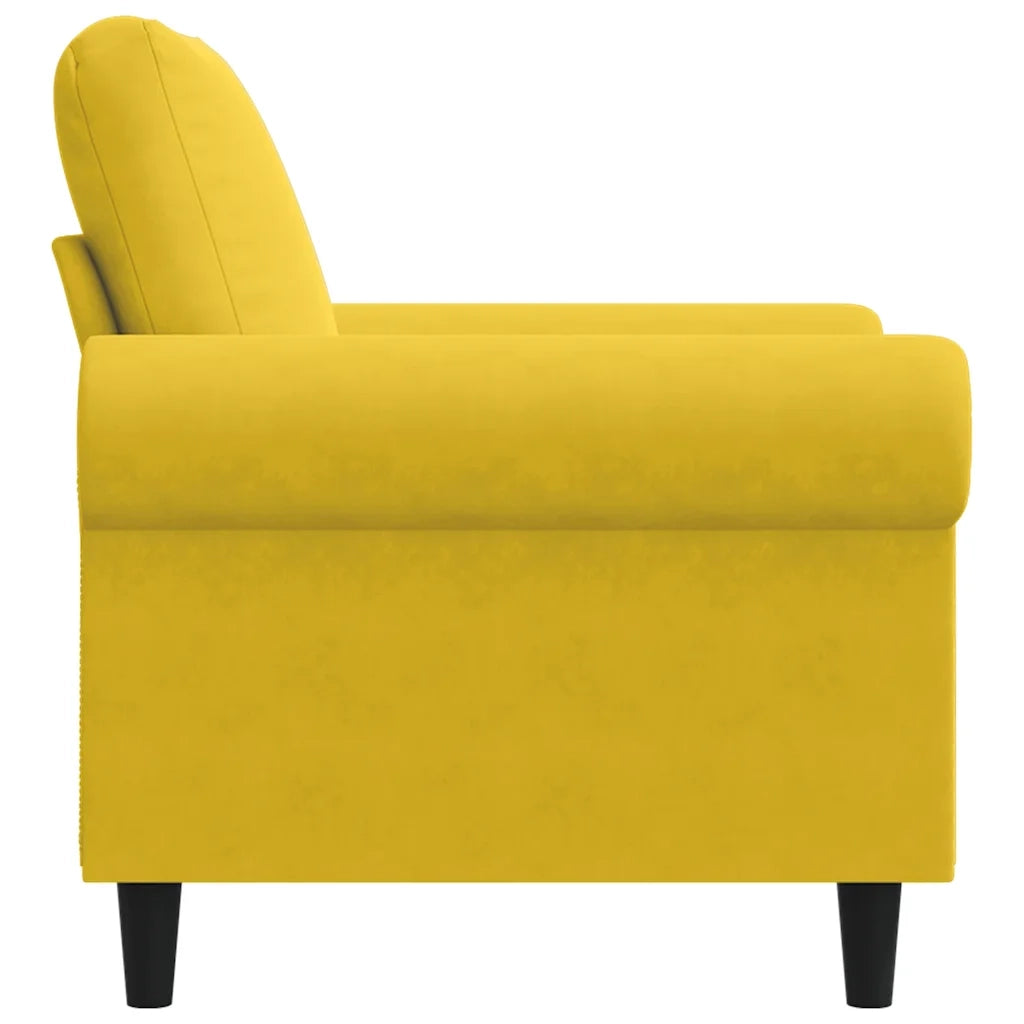 Poltrona Giallo 60 cm Velluto 359515