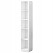 Alta libreria bianca per libri e raccoglitori, ufficio, salotto, loft, 182 cm