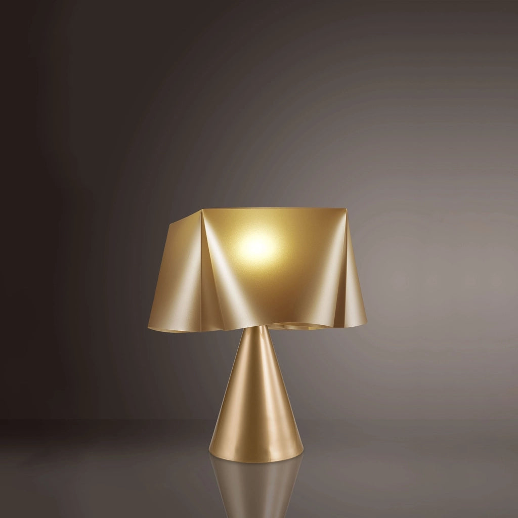 Lampada Da Scrivania Moderna Wanda Polilux ® New Gold 1 Luce E14