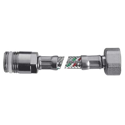 FLESSIBILE FLEXCORE MF PROLUNGATO PARIGI - INOX 304/PE-RT + GUARNIZIONE 1/2MF CM 35- 5 pezzi