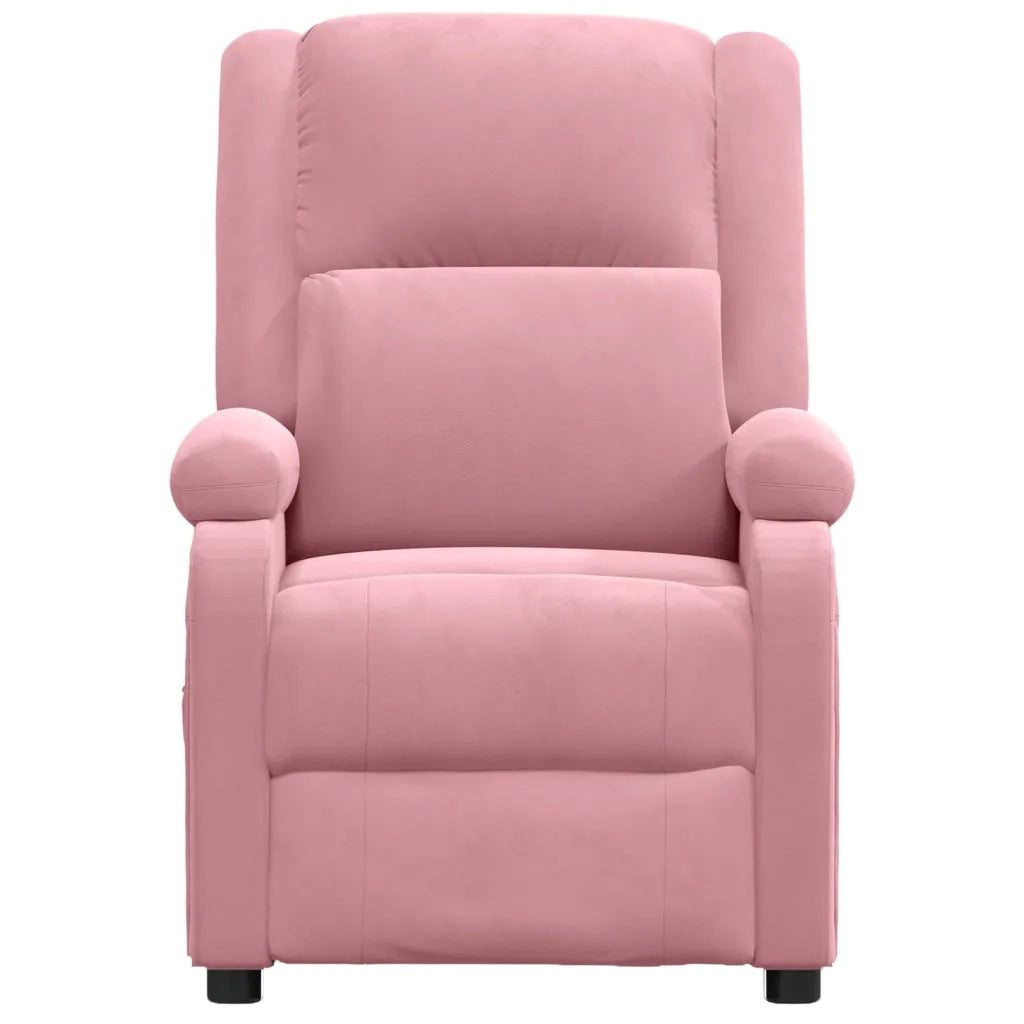 Poltrona Massaggiante Rosa in Velluto 342414