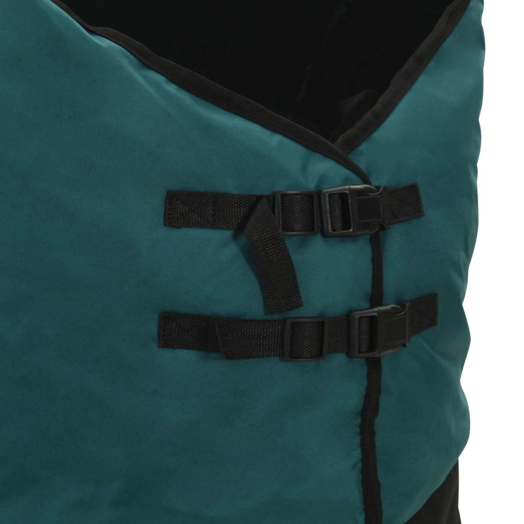 Coperta per Cavalli Verde Scuro e Nero 165 cm Poliestere 42013076