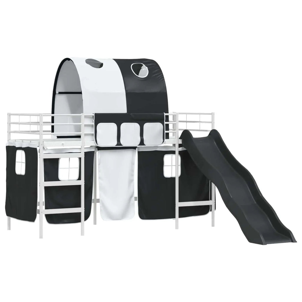 Struttura del letto loft per bambini Bianco e Nero 90 x 190 cm 42020852