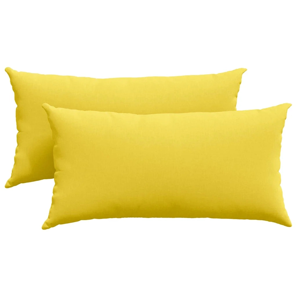 Cuscini da Divano 2 pcs Giallo Chiaro 80 x 40 cm Tessuto 42013705