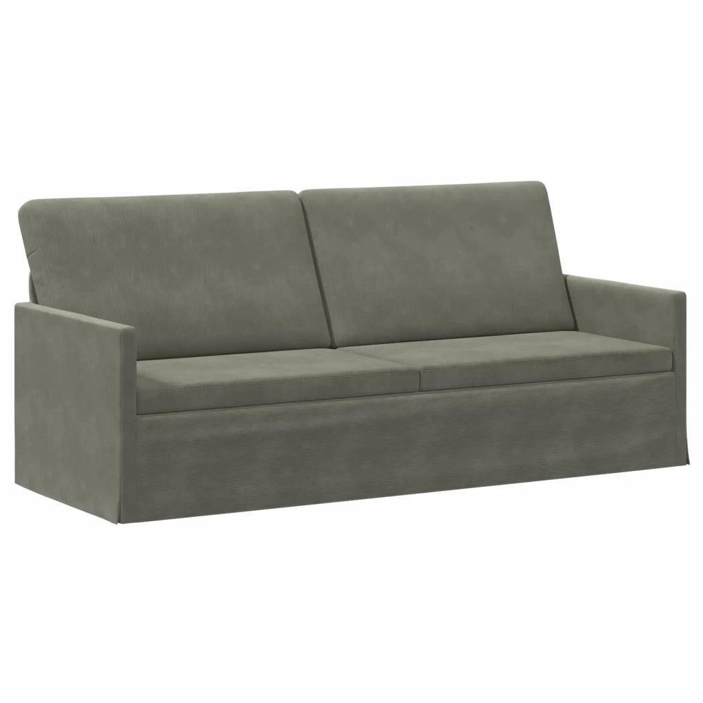 Set di divani 2 pcs Grigio Chiaro Tessuto in Cords 3433254