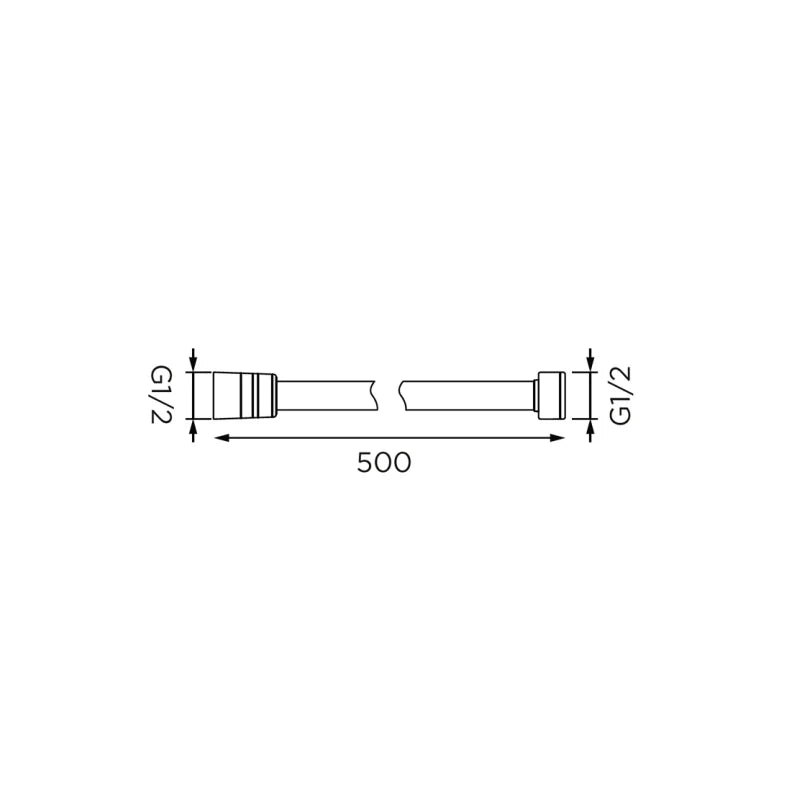 Flessibile in acciaio da 50 cm per colonne doccia