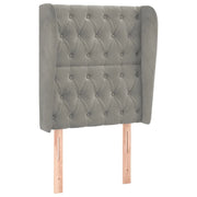 Testiera | Testata ad Orecchio Grigio Chiaro 83x23x118/128 cm in Velluto