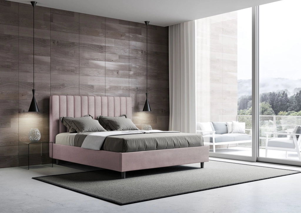 Letto Matrimoniale Francese 140x200 cm Senza Rete Agueda Glicine