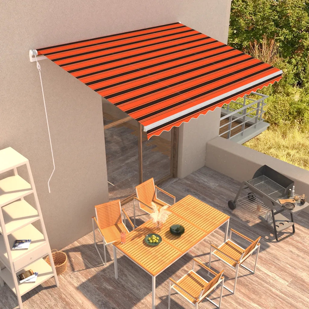 Tenda da Sole Retrattile Automatica 400x300cm Arancione&Marrone 3051203