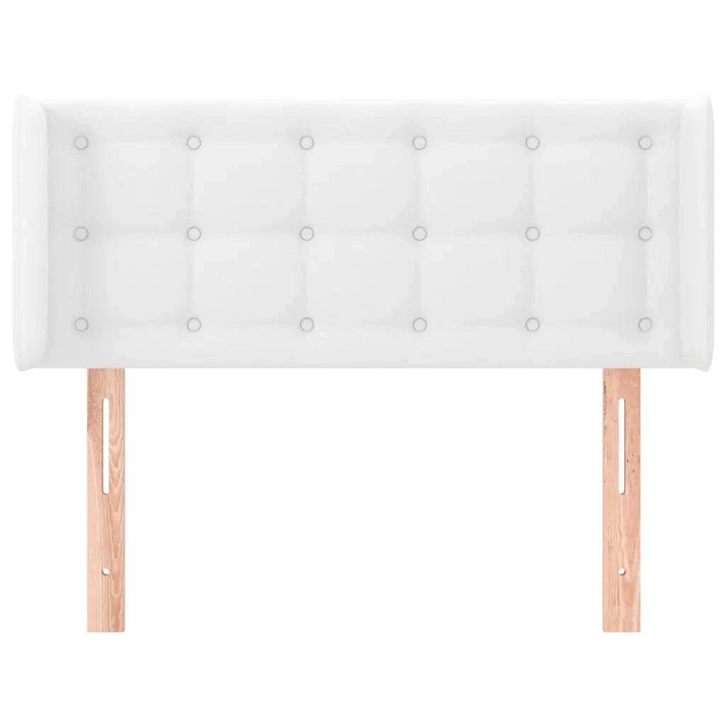 Testiera | Testata ad Orecchio Bianca 93x16x78/88 cm in Similpelle