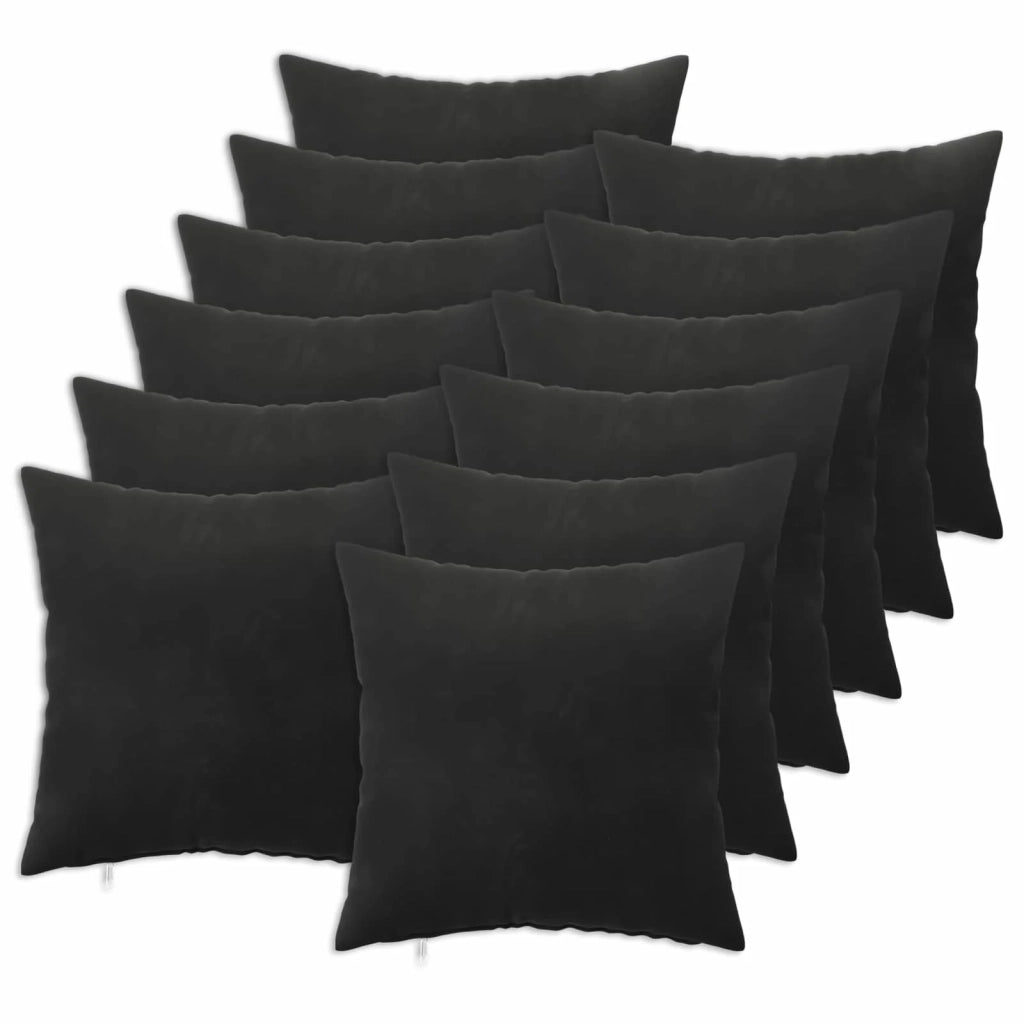 Cuscino con cuscino HEERLEN 12 pz Nero Velluto 926940