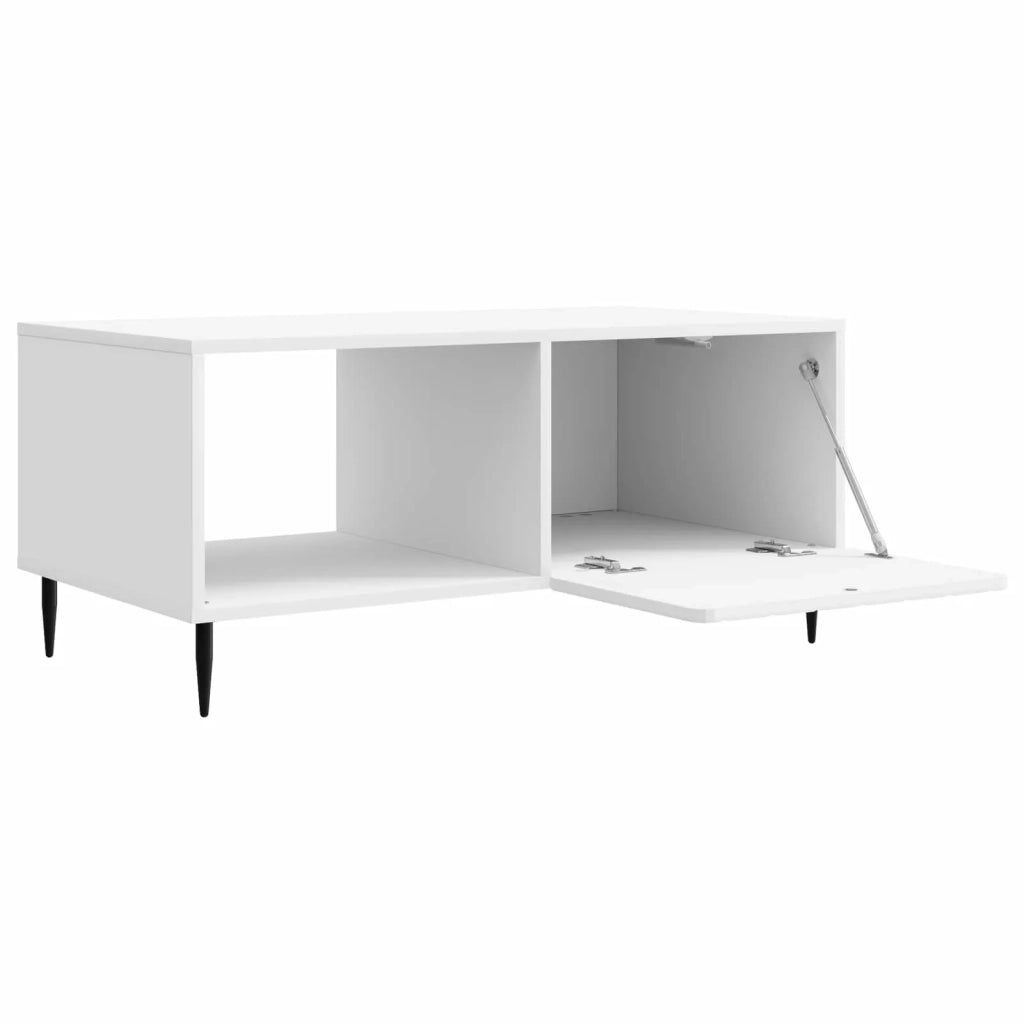 Tavolino da salotto Bianco Lucido 90 x 50 x 40 cm 894499