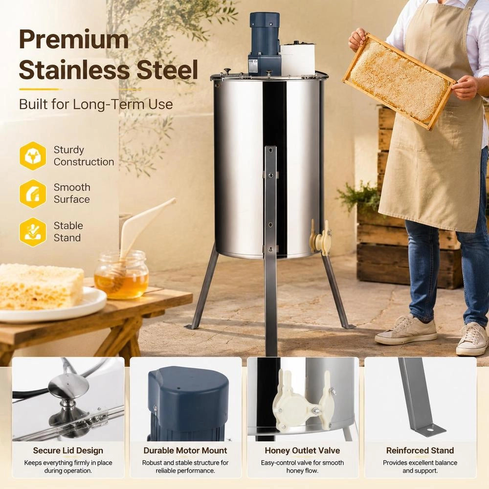 Electric Honey Extractor, Tangential Extractor, Beekeeper's Honey, 2/4 Frame