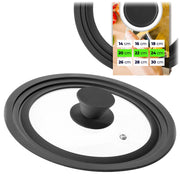 KADAX Coperchio in vetro e silicone 20/22/24 cm