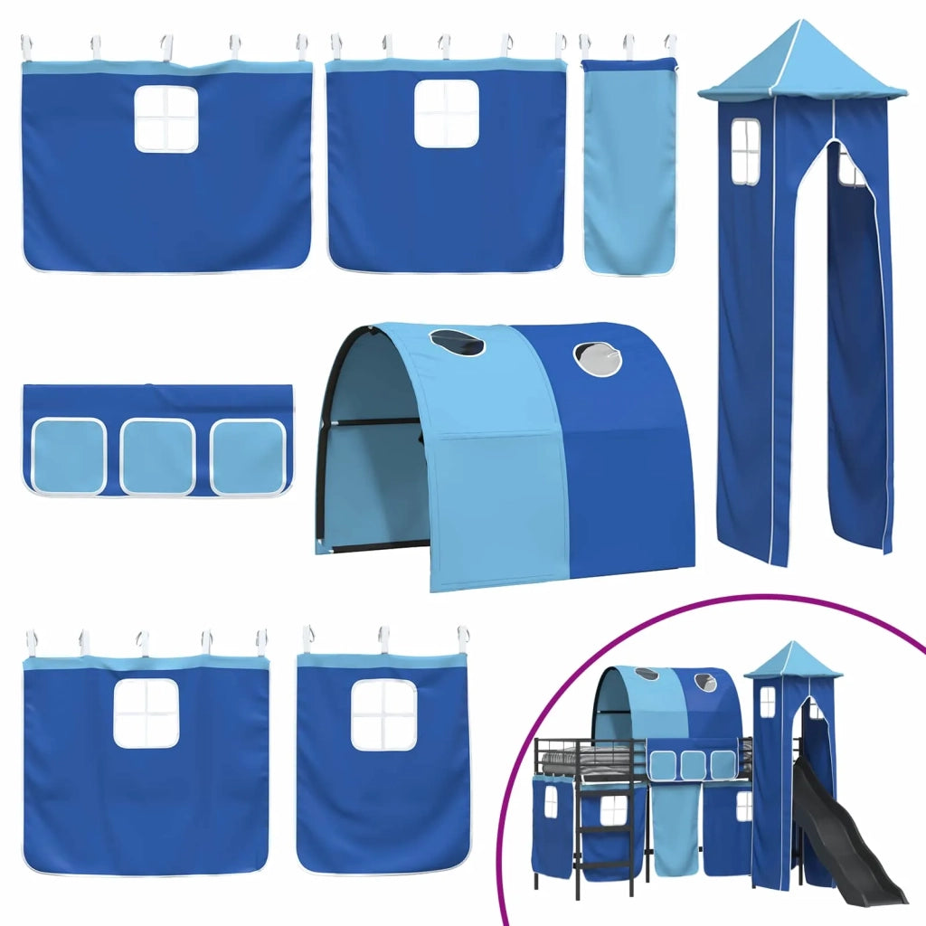 Struttura del letto loft per bambini Nero e Blu 100 x 190 cm 42020882