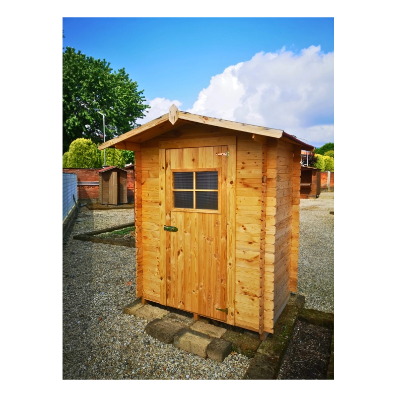 Casetta in legno per esterni con Pavimento, Sistema Block House, perline spessore 16mm  articolo BLOCK120-16  110042