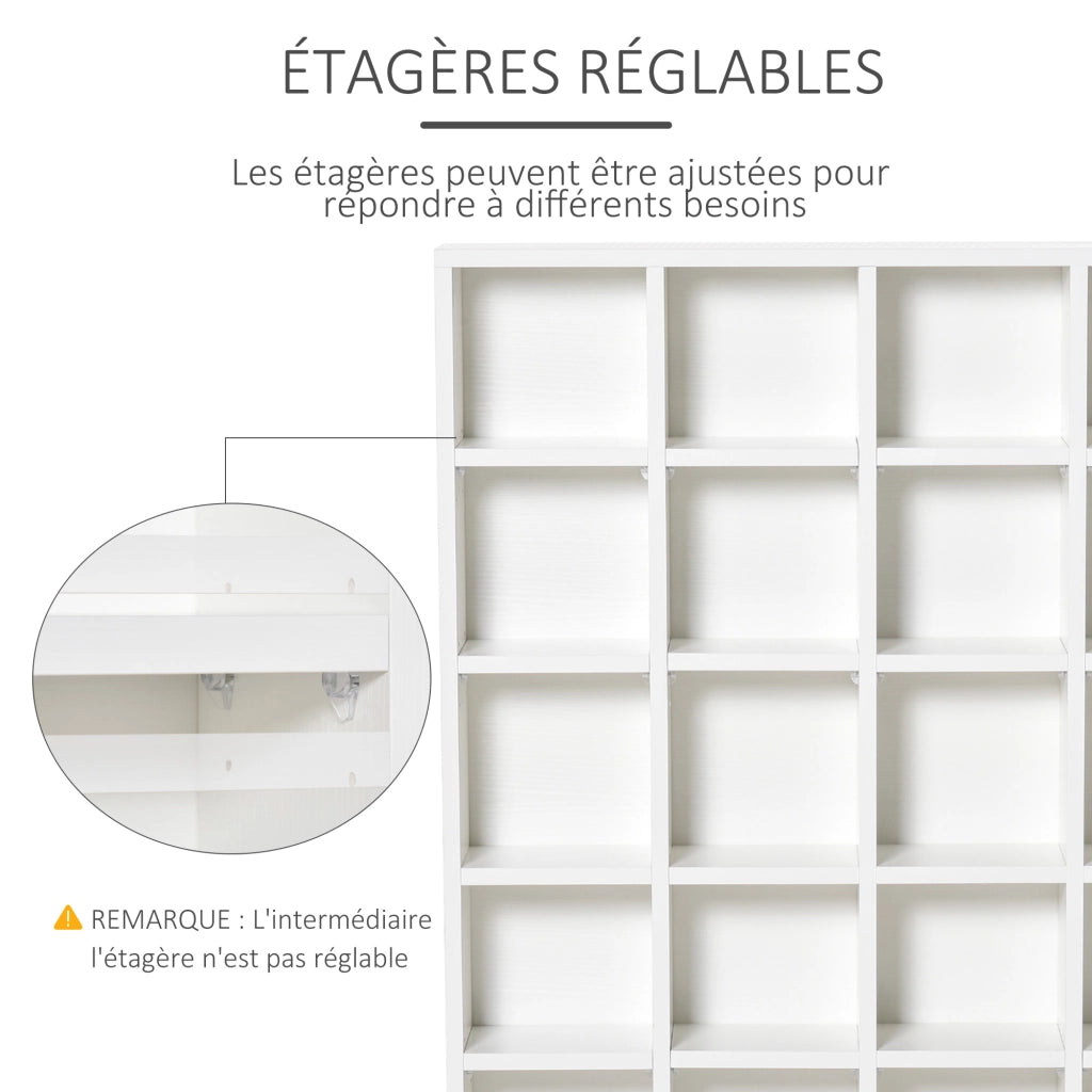 Libreria in legno con ripiani regolabili ¨C Minimal ¨C 89x130,5 cm, bianco