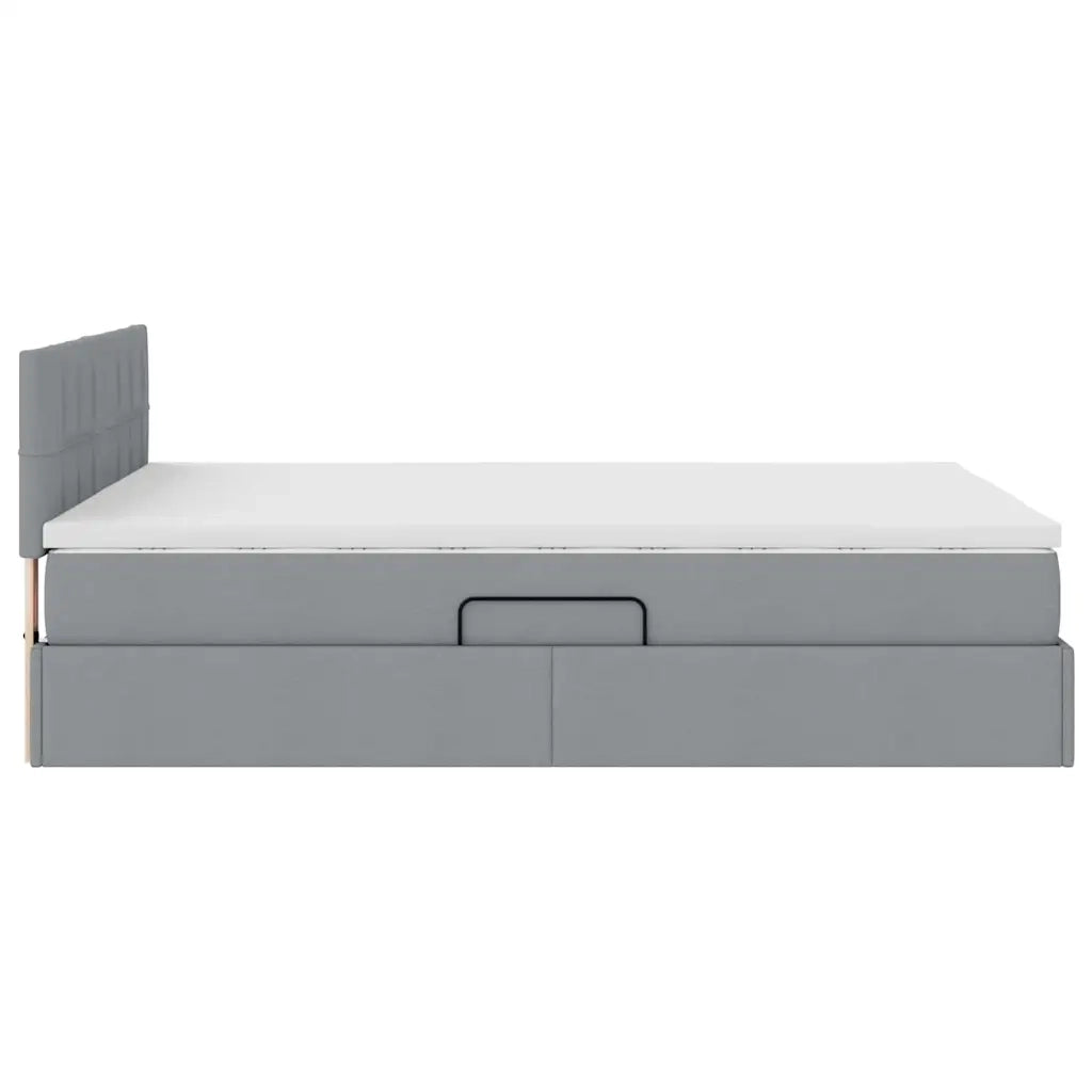 Letto con contenitore e materasso Grigio chiaro 140 x 200 cm 3370512