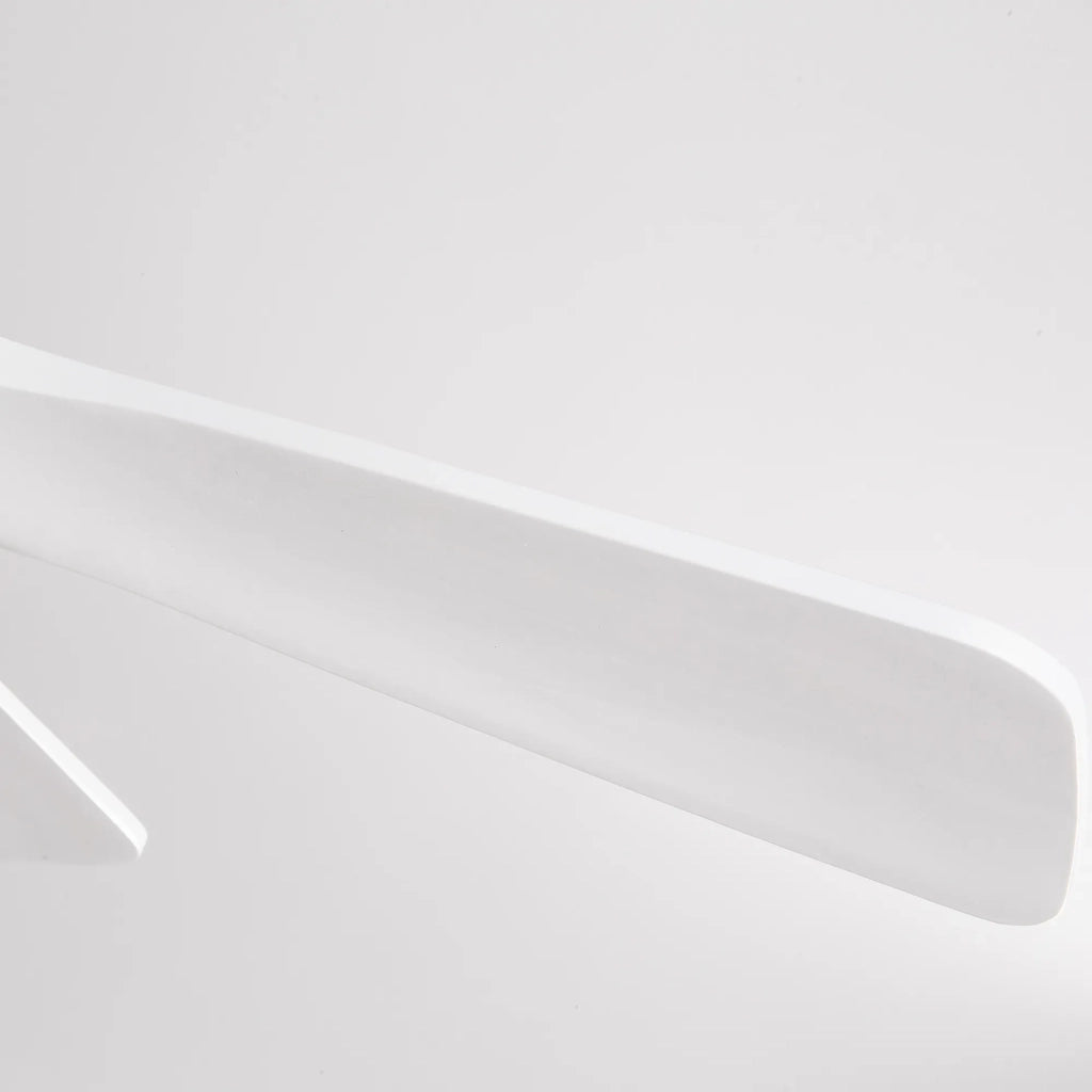 Ventilatore da soffitto 42 pollici bianco, 3 pale in legno massello rinforzate, motore DC reversibile, 6 velocità, 3CCT, memoria spegnimento, telecomando wireless