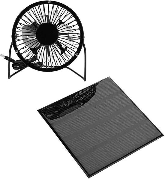 Ventilatore Mini Portatile per Esterno con Pannello Solare 3W 6V