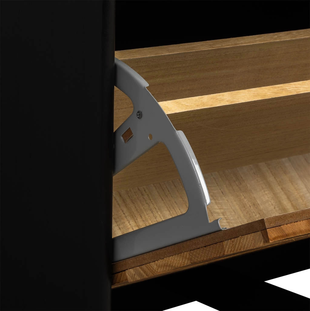 Scarpiera in legno di recupero marrone 80x38x53h cm