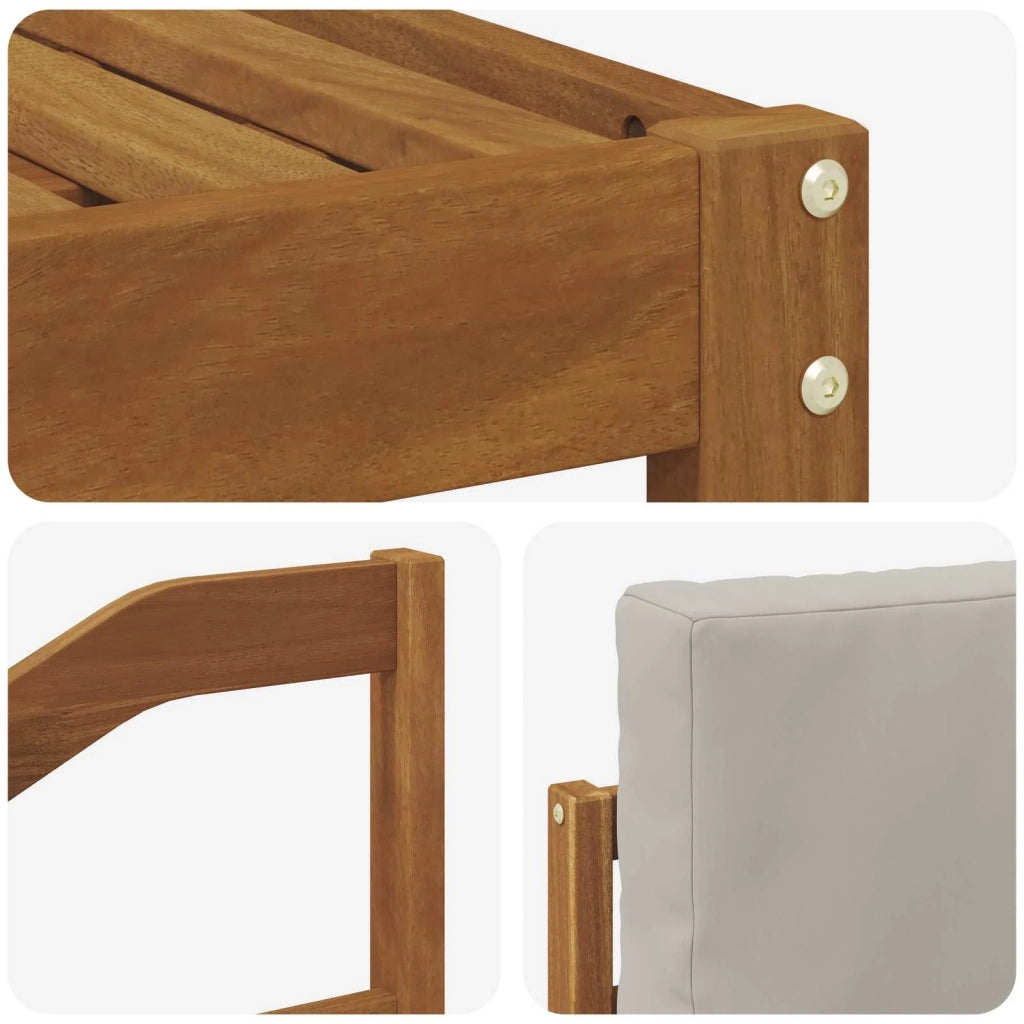 Set divano sezionale con cuscino 8 pcs Grigio Naturale e Chiaro 3375306