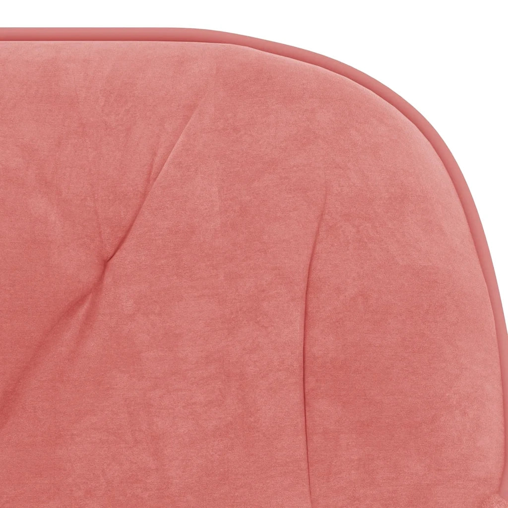 Sedia Girevole da Ufficio Rosa in Velluto 344871
