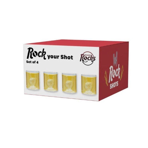 Set da quattro bicchierini Rock Hand