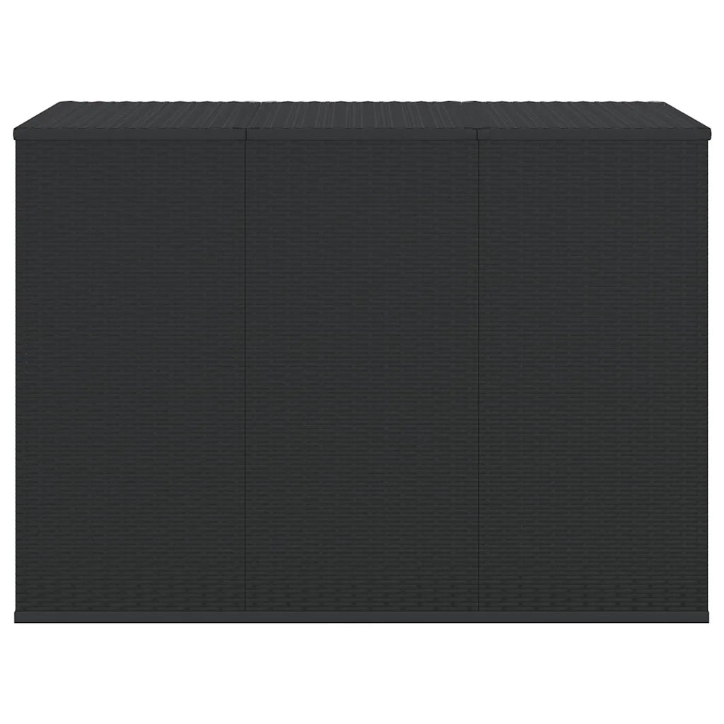 Contenitore da Giardino in Rattan PE 145x100x103 cm Nero 317229
