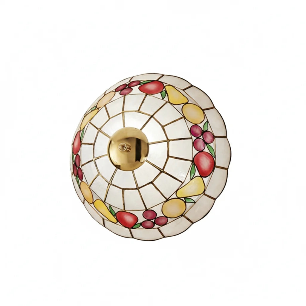 Plafoniera Tiffany Madreperla Madreperla Multicolor 2 Luci E27