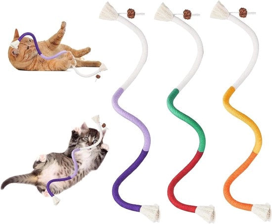 Set di 3 giocattoli per gatti da traino