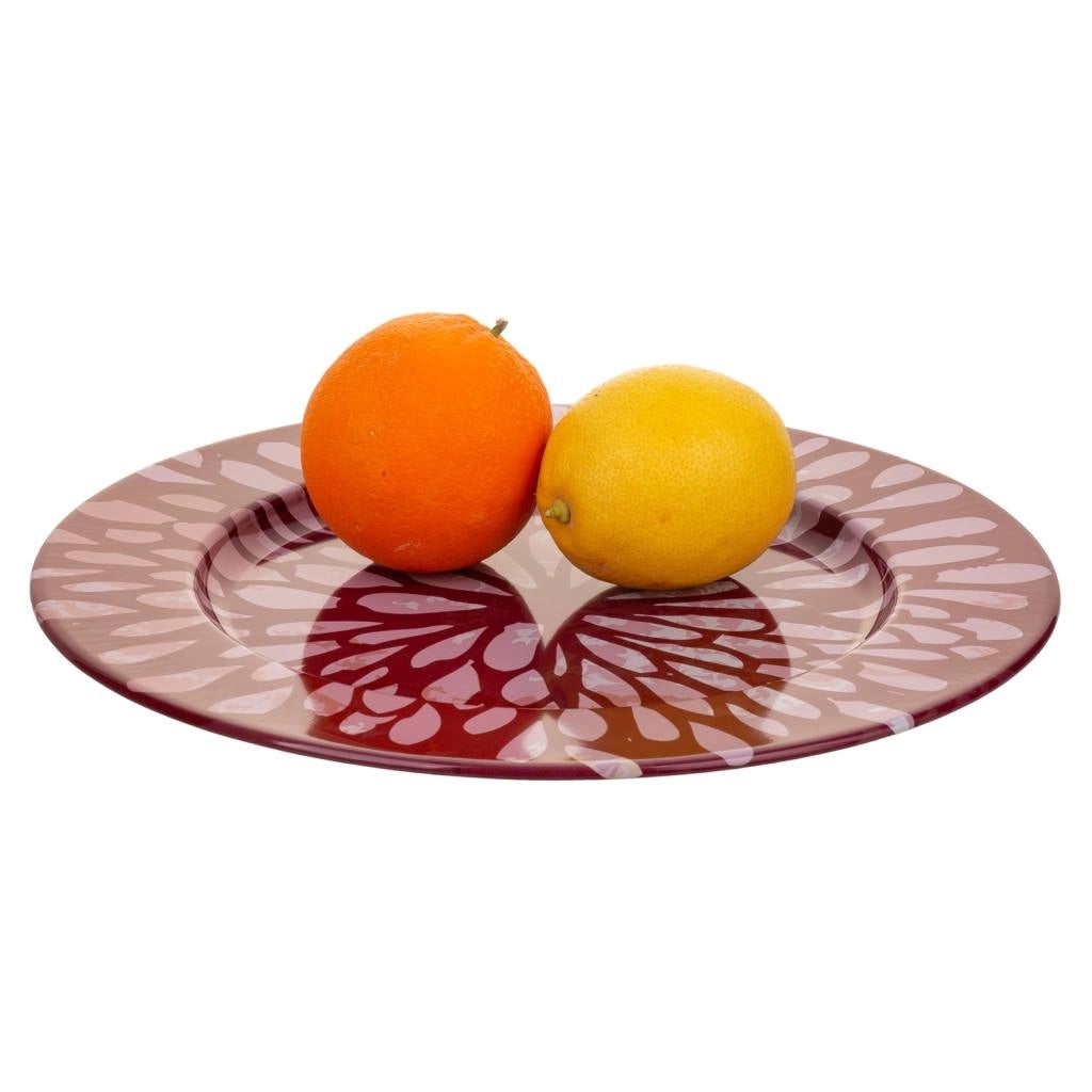 Placca in metallo rossa d33x1,5h