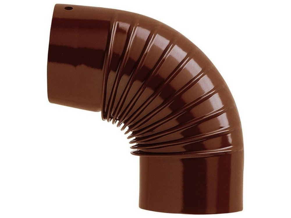 12pz gomito 90¦ per stufa a legna porcellanato classic col. marrone ï cm. 15 cod:ferx.vit55042