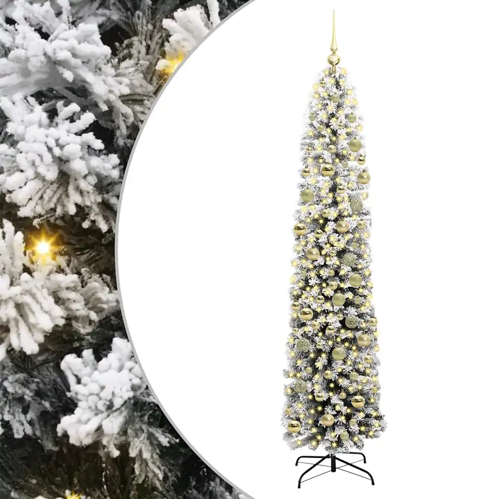 Albero di Natale artificiale con 300 LED Verde 210 cm 3395035
