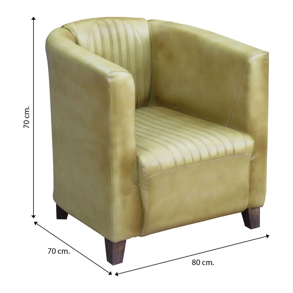 Poltrona in similpelle bianca 80x70x70h
