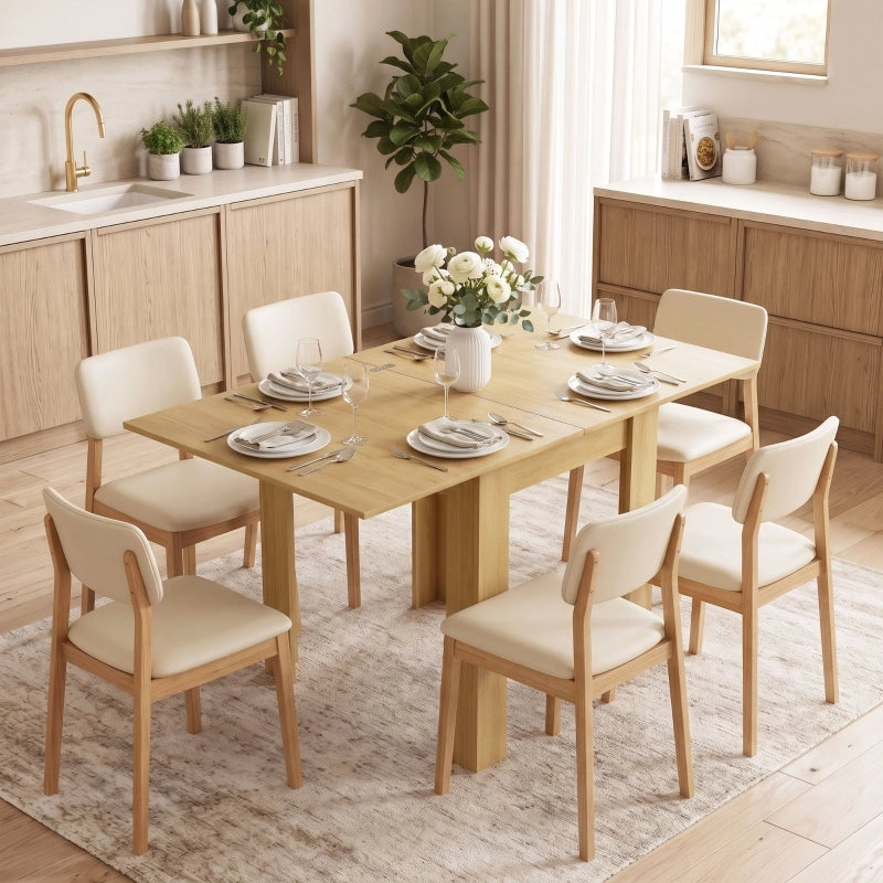 Tavolo da pranzo estensibile per 4-6 persone naturale