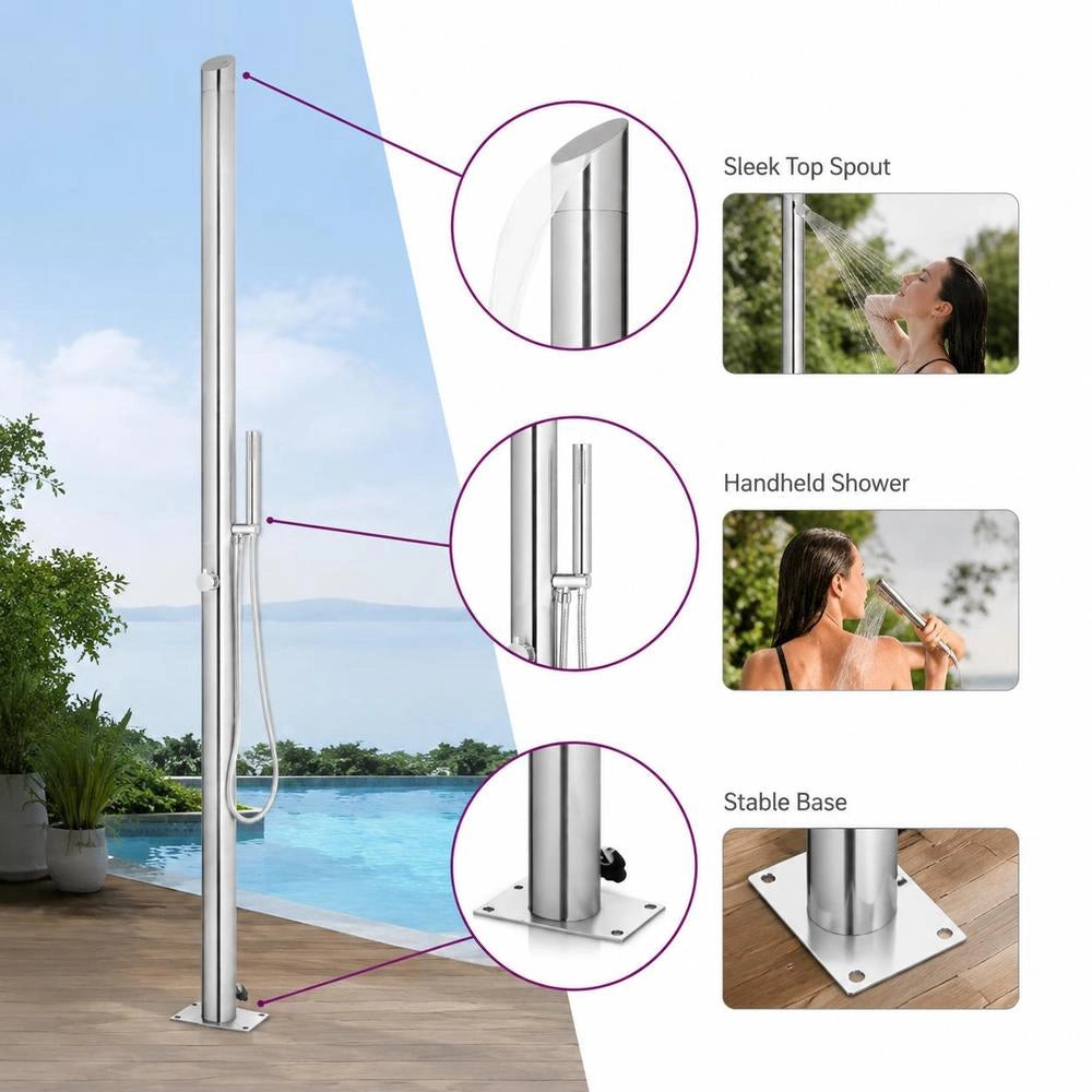 Garden Shower 220 Cm Stainless Steel