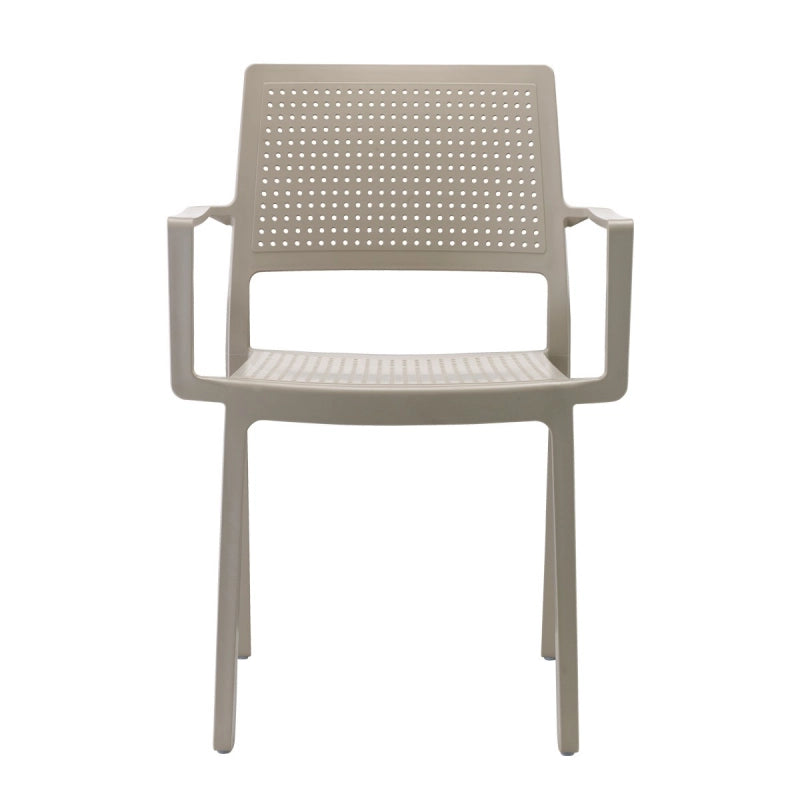 SET 4 PEZZI SEDIA EMI CON BRACCIOLI TECNOPOLIMERO MADE IN ITALY SCAB DESIGN - Tortora 15