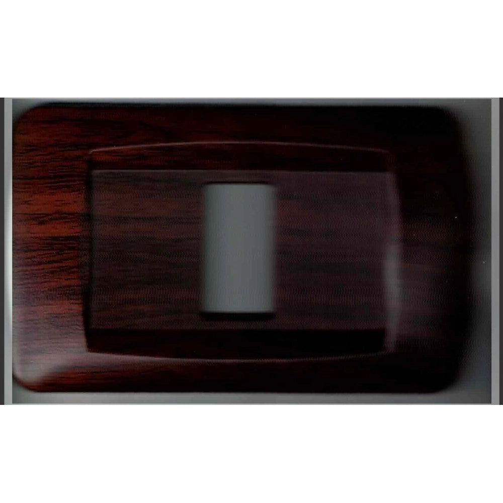 Trade Shop - Placchette Placche In Abs Serie Magic Bticino Compatibili Placca Copriprese Fori - Legno Scuro -1 Foro     -
