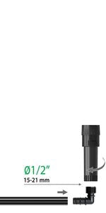 GOMITO PER COLLEGARE MICROIRRIGATORI COLIBRI A FINE LINEA FILETTO 1/2 POLLICE CR