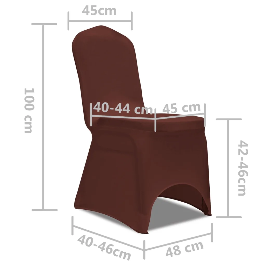 Fodera Elastica per Sedie 6 pz. Marrone 131413