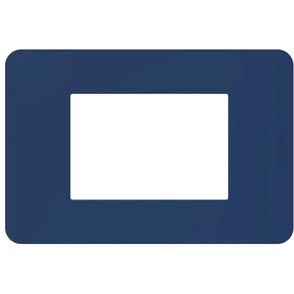 Placca Bticino MatixGO Tones 3 moduli blue JA4803TB