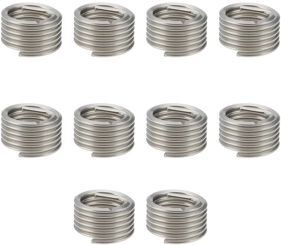 Set di riparazione a doppia vite M12 x 1,75 mm - 10x Acciaio inossidabile - Kit di riparazione a vite - Impermeabile - Duraturo - Adatto per riparazione motori - Kit di riparazione a vite