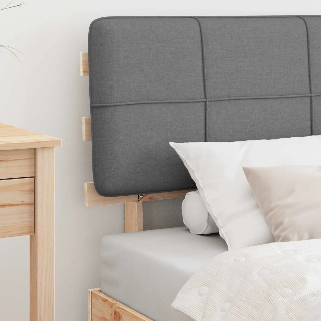 Letto con Testiera Rivestita Grigio chiaro 75 x 190 cm 877459