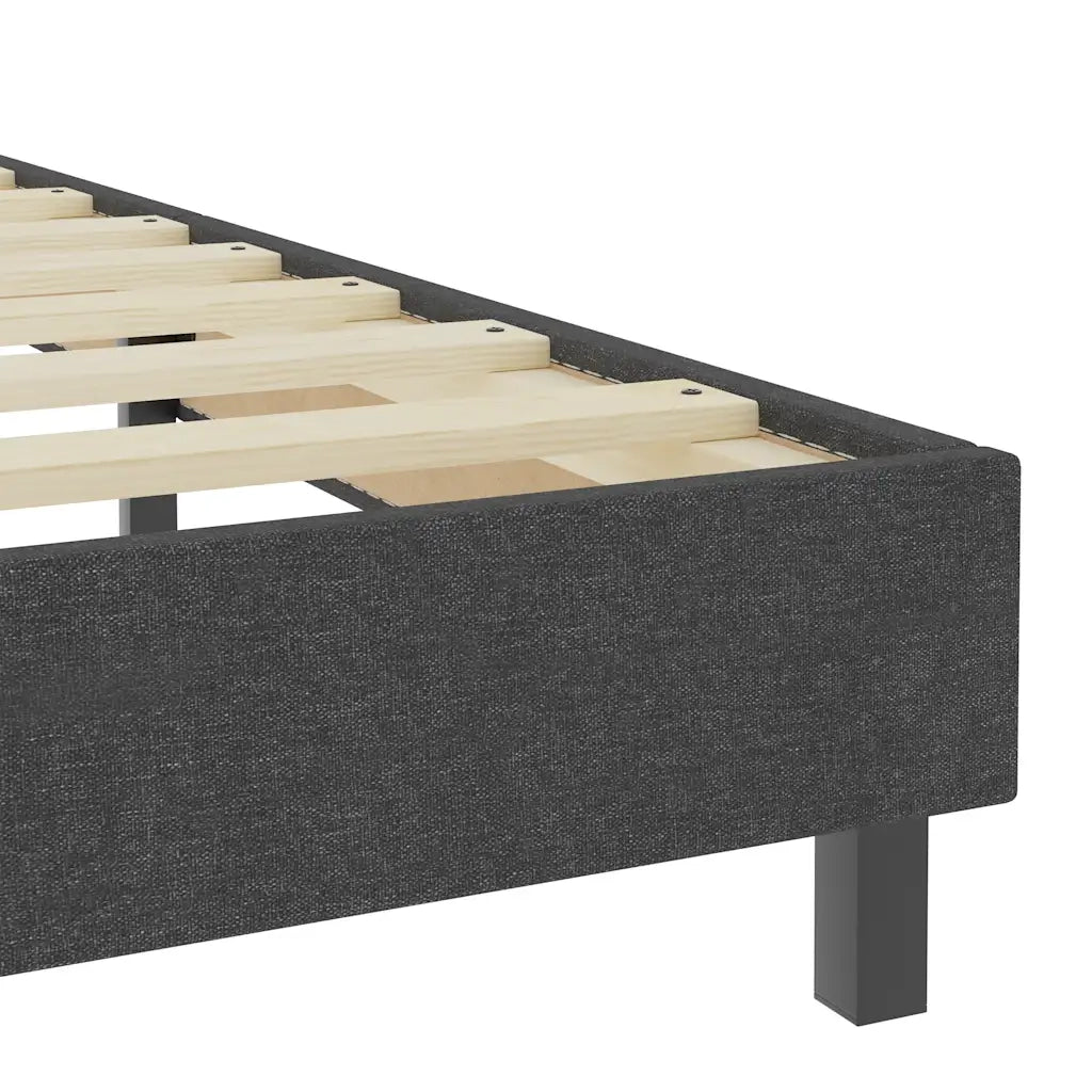 Letto a Molle Grigio in Tessuto 140x200 cm